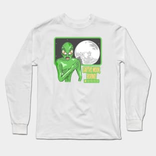 Earths Moon Funny alien Long Sleeve T-Shirt